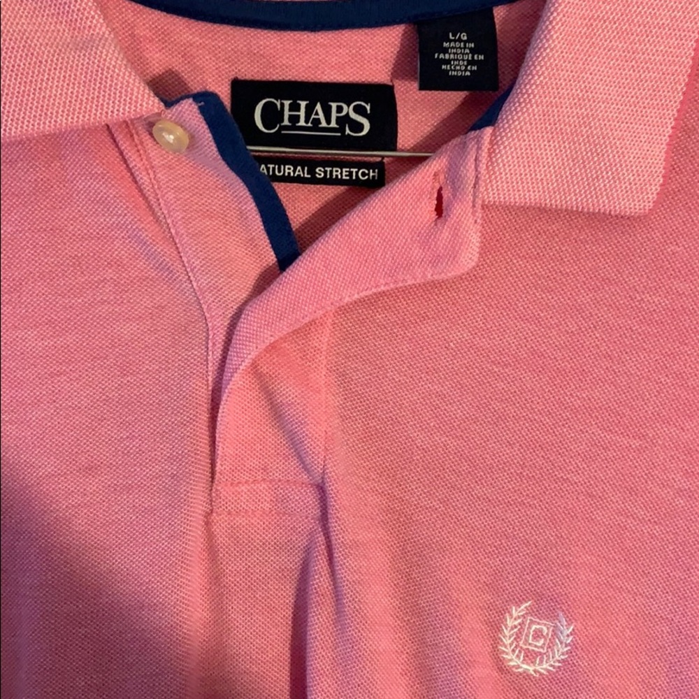 Chaps Natural Stretch Solid Polo - image 2